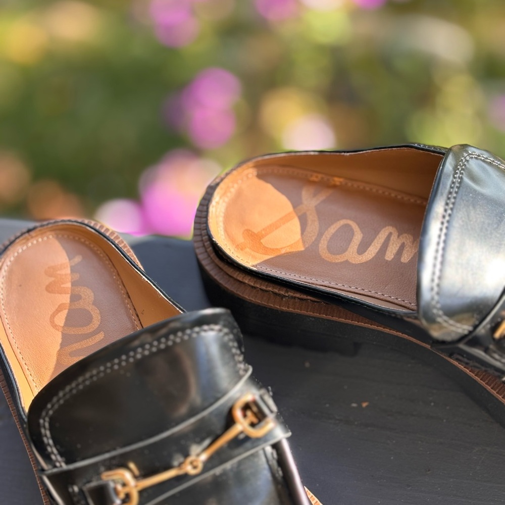Sam Edelman Lennon Black Shinnybox Loafer Mule - Picture 3 of 3